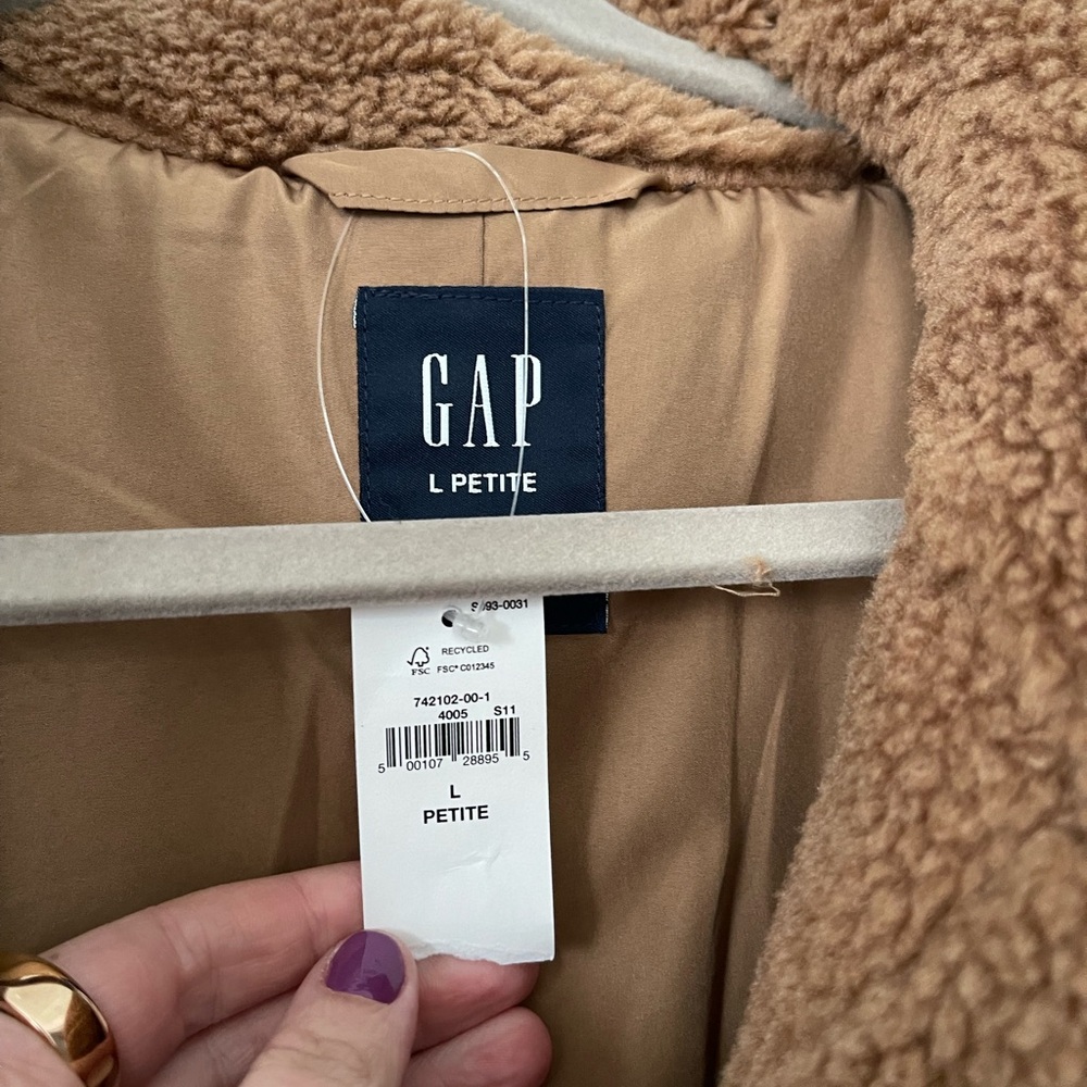 GAP Teddy Coat in Camel Brown - Picture 2 of 4